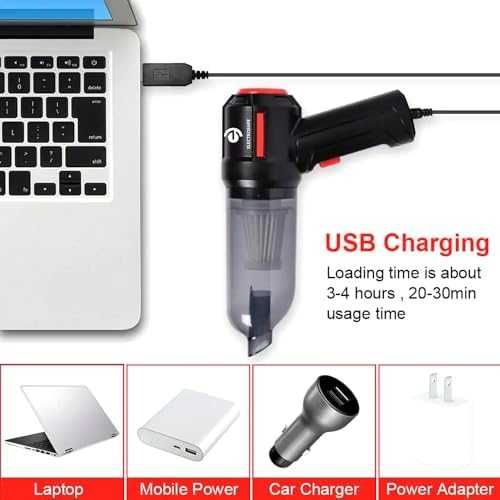 Нова Безжична прахосмукачка 8 аксесоари, 9000PA всмукване за кола дом