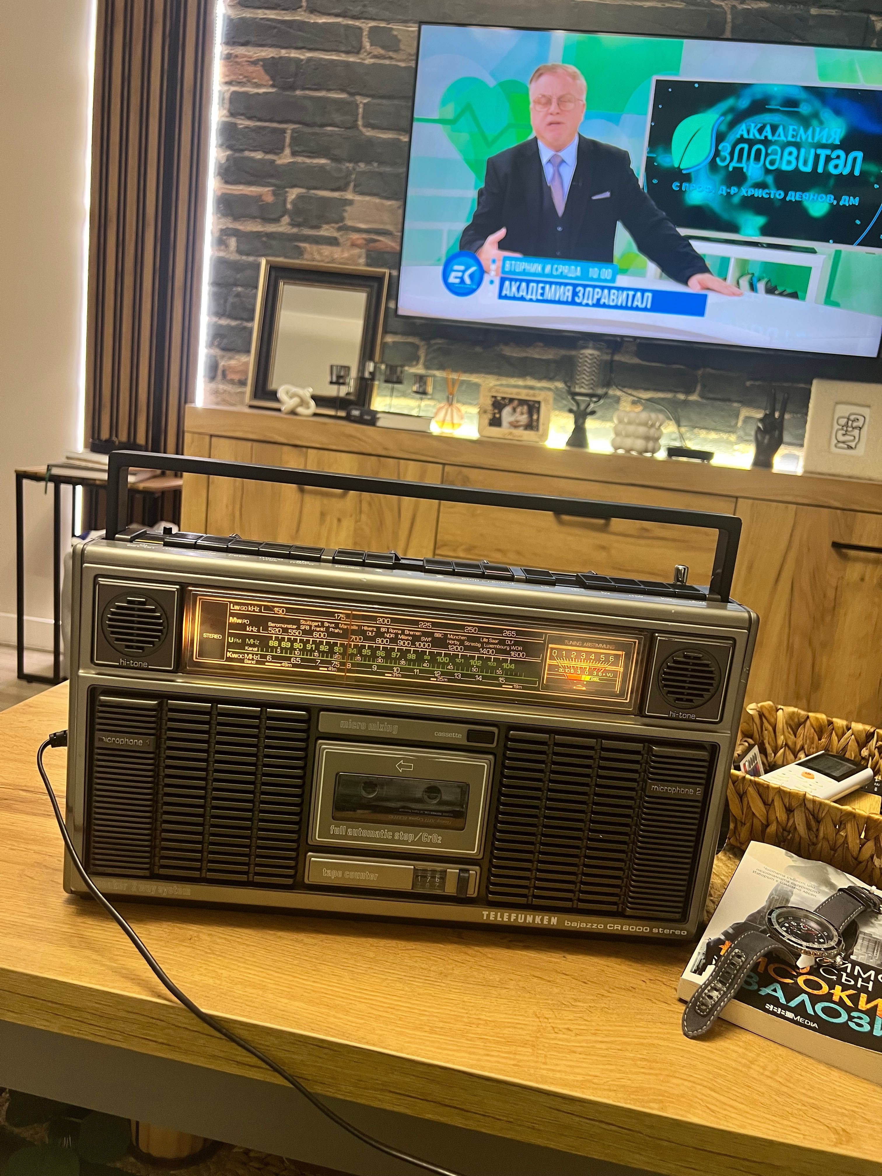 Ретро радиокасетофон Telefunken 1979тод.колекционерска работеща машина