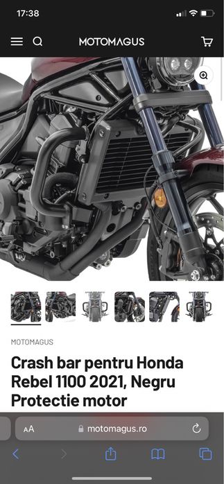 Crash bar rebel 1100 si risere ghidon