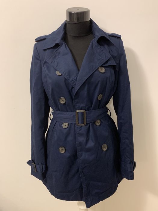 Trench bleumarin Stradivarius, masura M, purtat o singura data