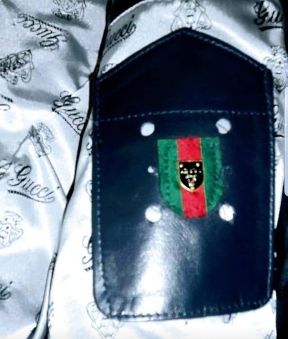 Geaca piele naturala 100%/logo metalic, Italia