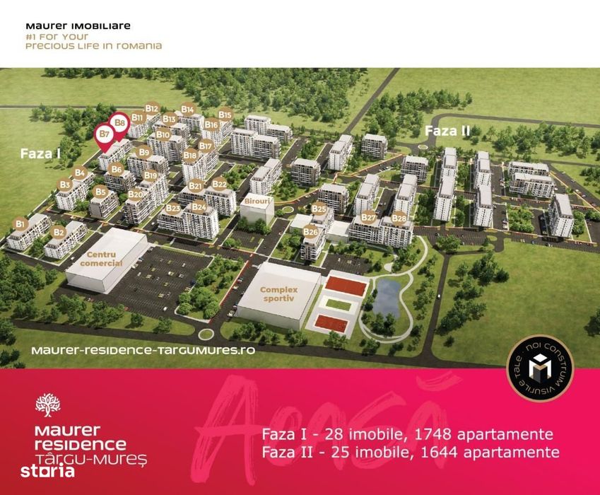 Ap cu 2 cam ,intro noua zona rezidentiala,Maurer Residence,Semicentral