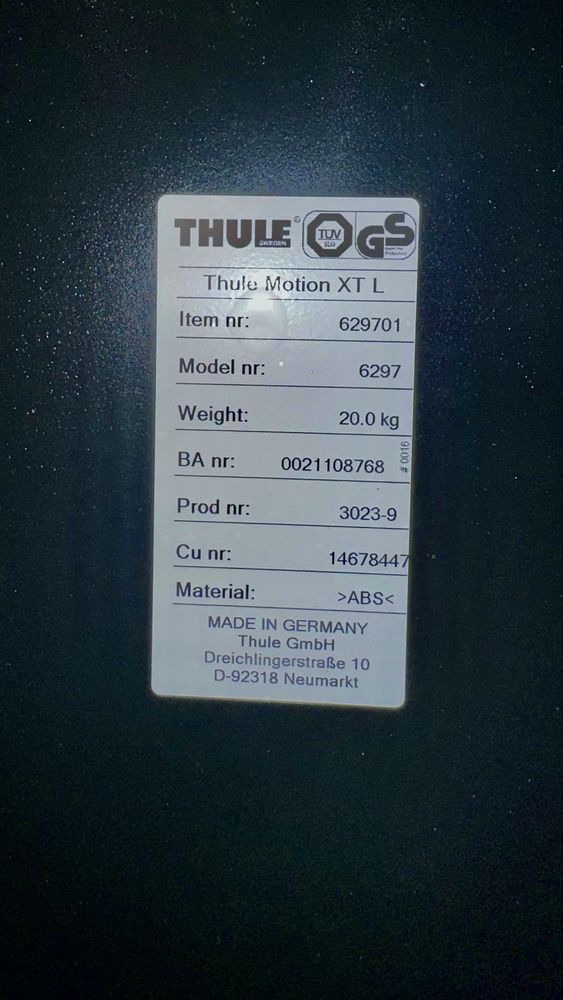 Cutie portbagaj Thule Motion XT L Black