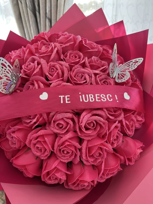 buchet din trandafiri de sapun