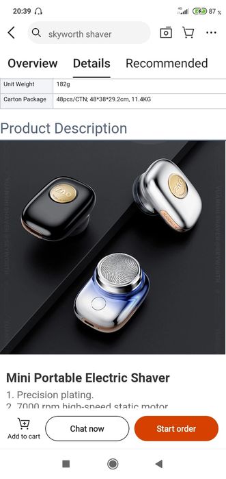 Original Skyworth  Zao brendi Mini travel shaver