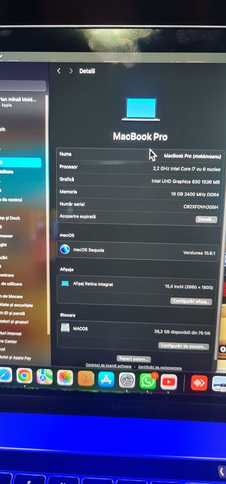 Mac book 15 pro 2018