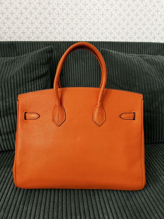 Hermes Birkin orange togo leather 35 cm