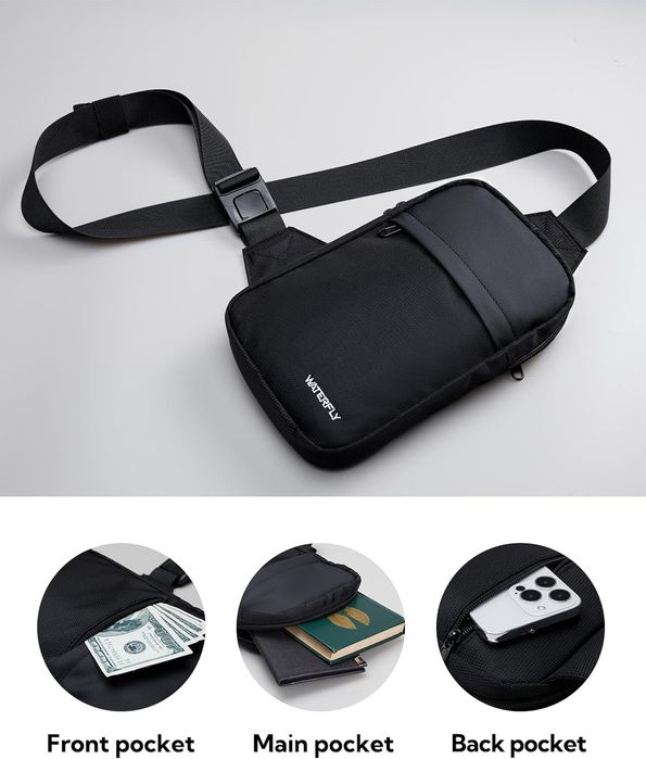 Водоустойчива слинг чанта за през рамо. Мини раница WATERFLY