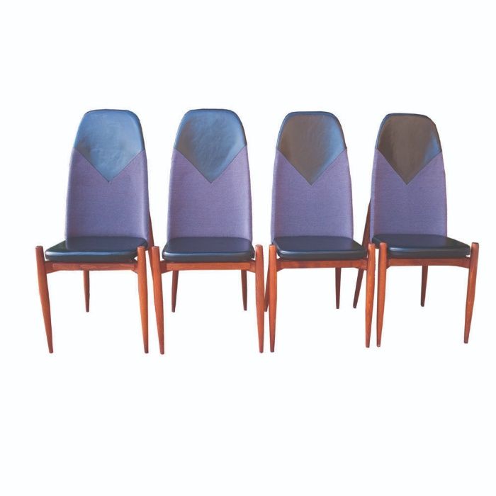 Set 4 scaune dining proiectate de designerul Miroslav Navratil, 1960