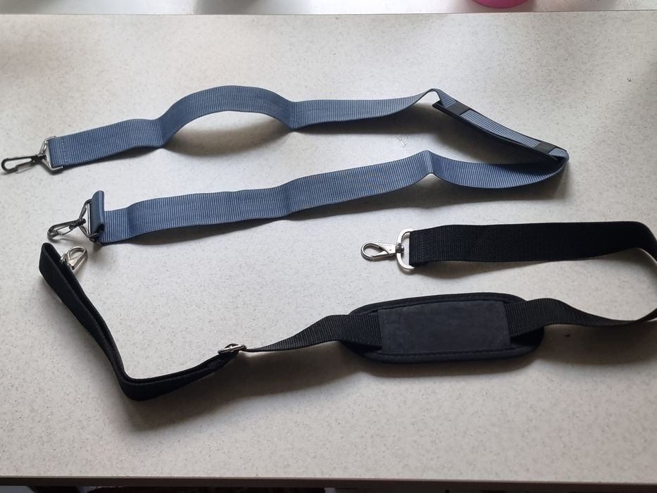 Лямка для портфеля, сумки серого и чёрного цвета