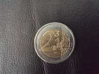 Moneda  2 euro Italia 2002 cu insemn de monetarie + Bonus 1 cent 2002