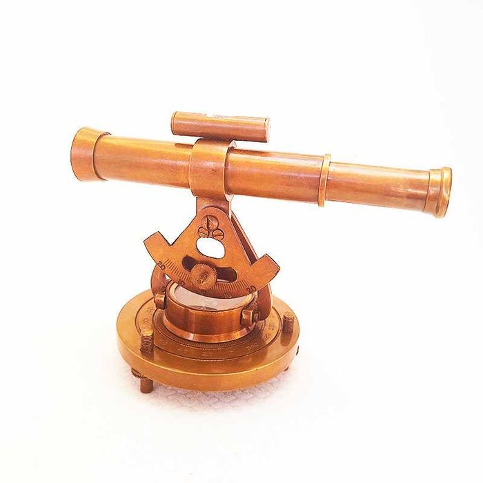 Алидад месингов с вграден компас и нивелир