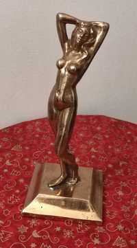 Statueta vintage, sculptura bronz, femeie nud,28 cm