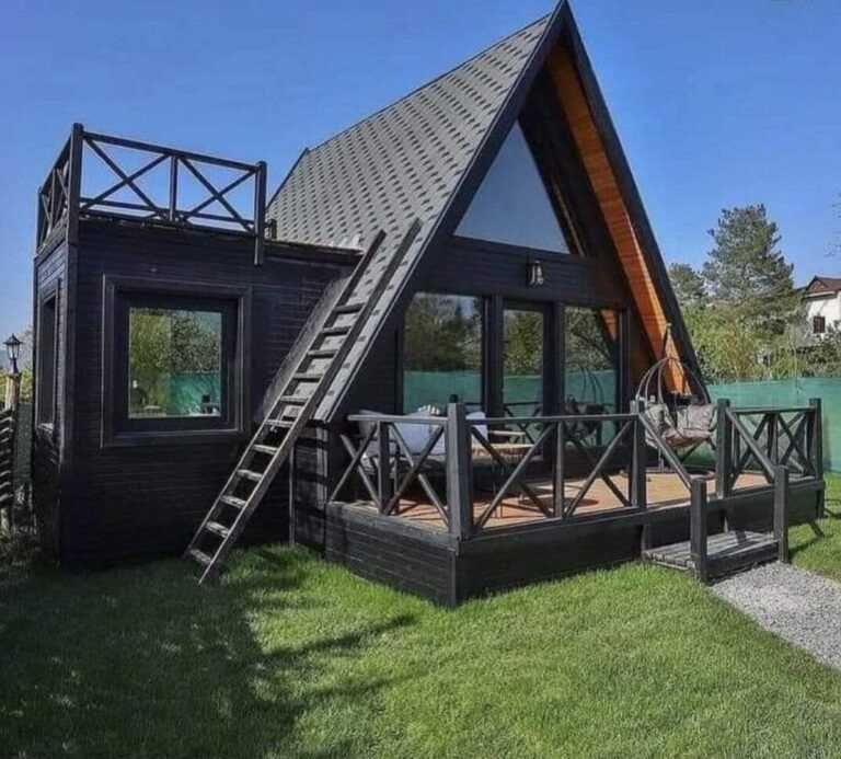 Cabane stil A-Frame, Foisoare, Terase si case din structura de lemn