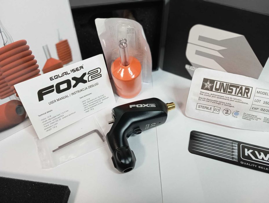 Aparat de tatuat Kwadron Equaliser Big Fox 2, NOU multi strokes 1-5 mm
