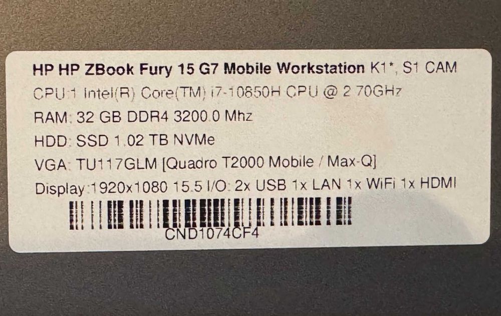 HP ZBook Fury 15 G7 Mobile Workstation промоция
