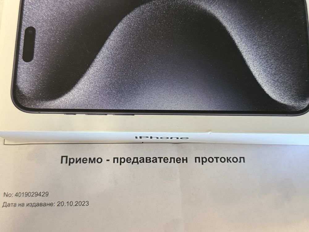 КАТО НОВ 512GB iPhone 15 Pro Max Vivacom Гаранция до 2026 Blue