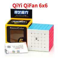 Кубик Рубика 6х6х6 QiYi MoFangGe QiFan (S), цветной матовый пластик