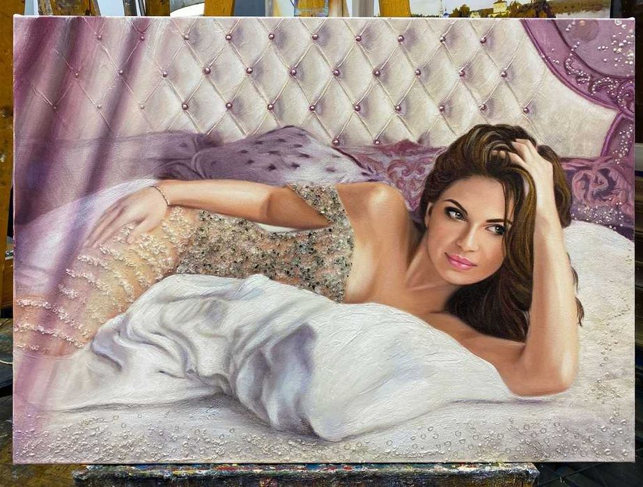 Cadoul perfect,portrete originale pictate ulei pe dupa fotografie