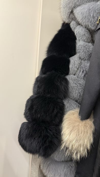 Палто от естествен косъм 6 в едно