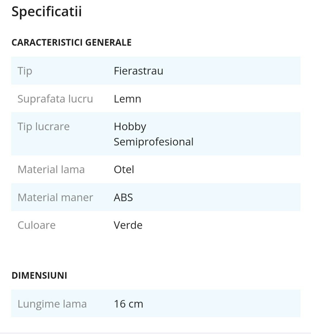 Fierastrau de mana pentru ramuri, lemn, culisabil, 37.5 cm, Parkside