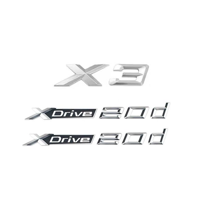 Set embleme BMW X3 xdrive 20d / Stema Sigla Emblema Sticker Scris