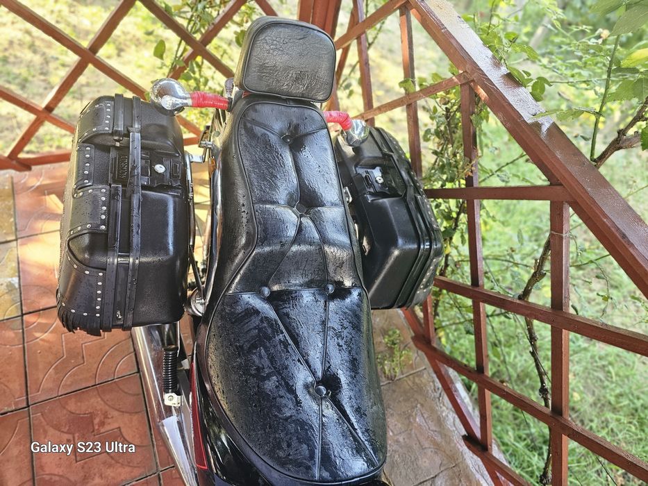 Kawasaki EN500 + echipament complet (cască Airoh, geacă piele, mănuși)