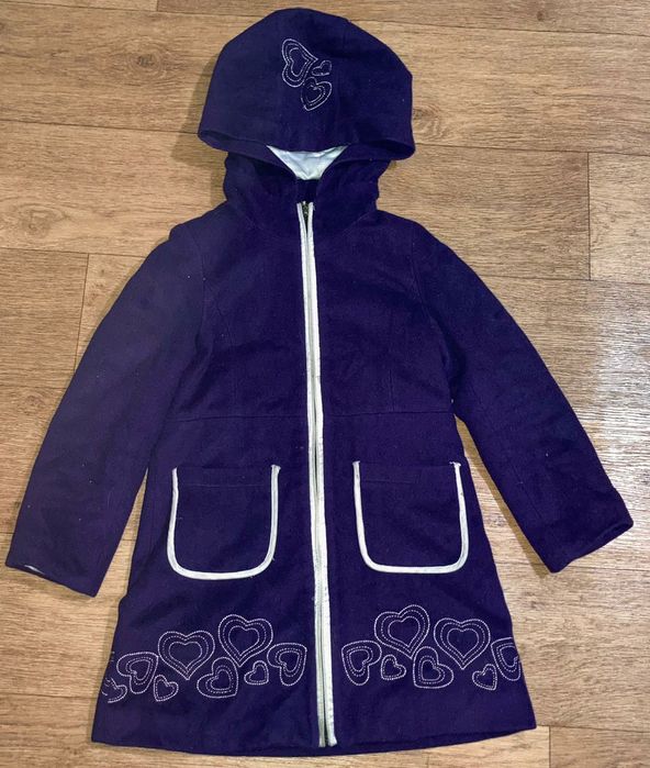 Пальто детское фиолетовое