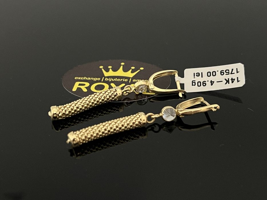 Bijuteria Royal CB : Cercei dama aur 14k 4,90gr