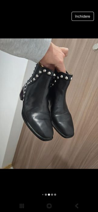 Ghete zara marime 35 piele naturala