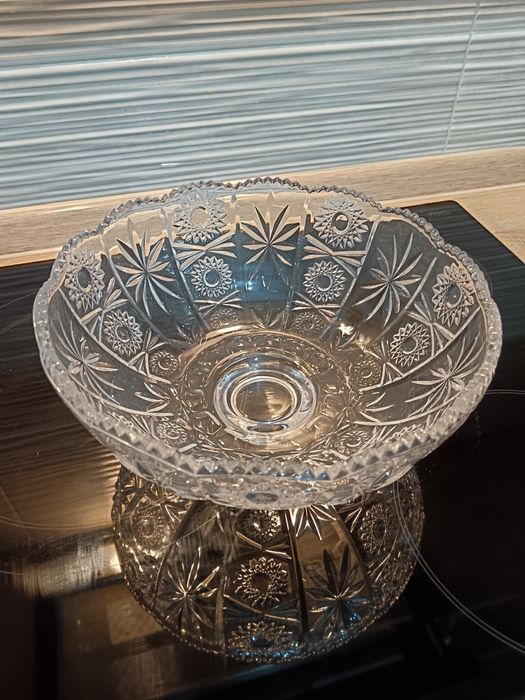 Ваза для фруктов, хрустальная