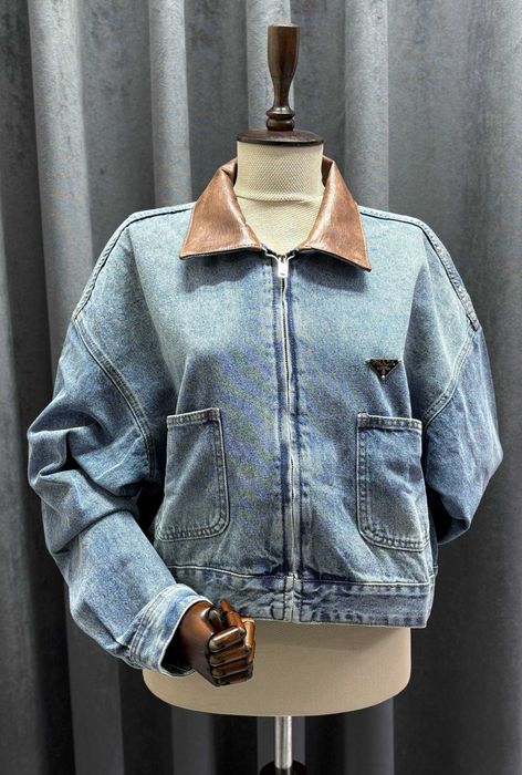 Geaca dama din blug prada