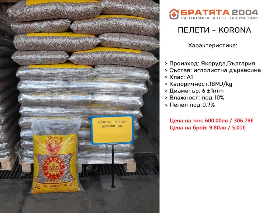 Пелети и пак Пелети, за гр. София и региона. Борса БРАТЯТА 2004