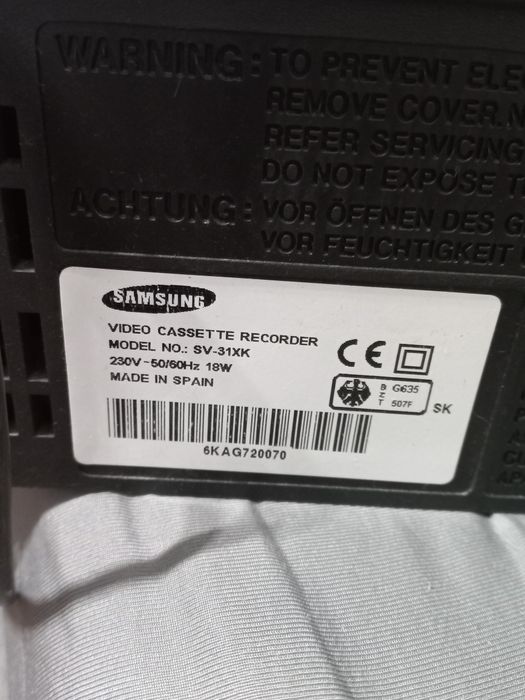 Samsung SV31-XK vhs video recorder si dvd soundmaster si grundig