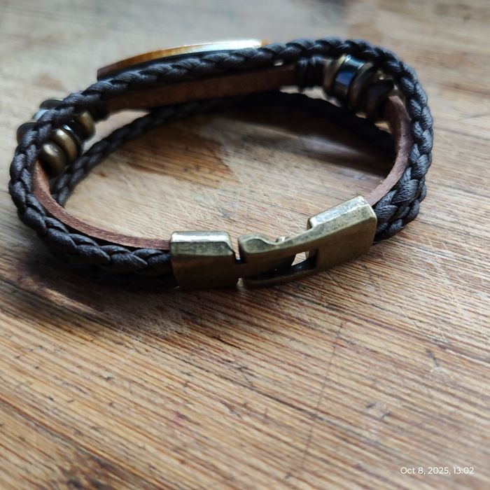 Гривна, кожена мъжка гривна с котва.