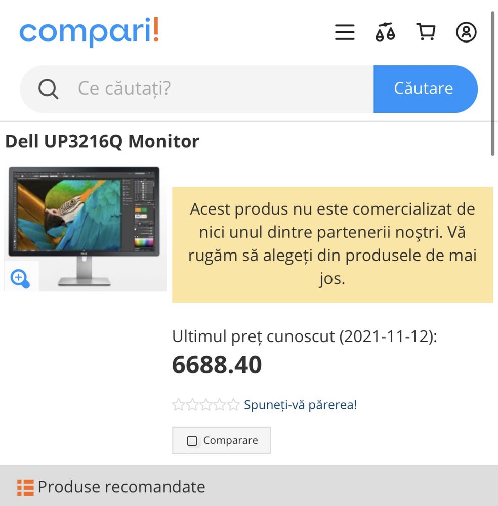 Monitor Dell Profesional 32’ 4K UHD 3216Q x 2 bucati