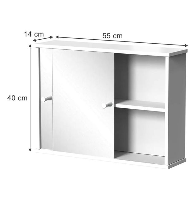 Шкафче с плъзгащи огледални врати Vicco