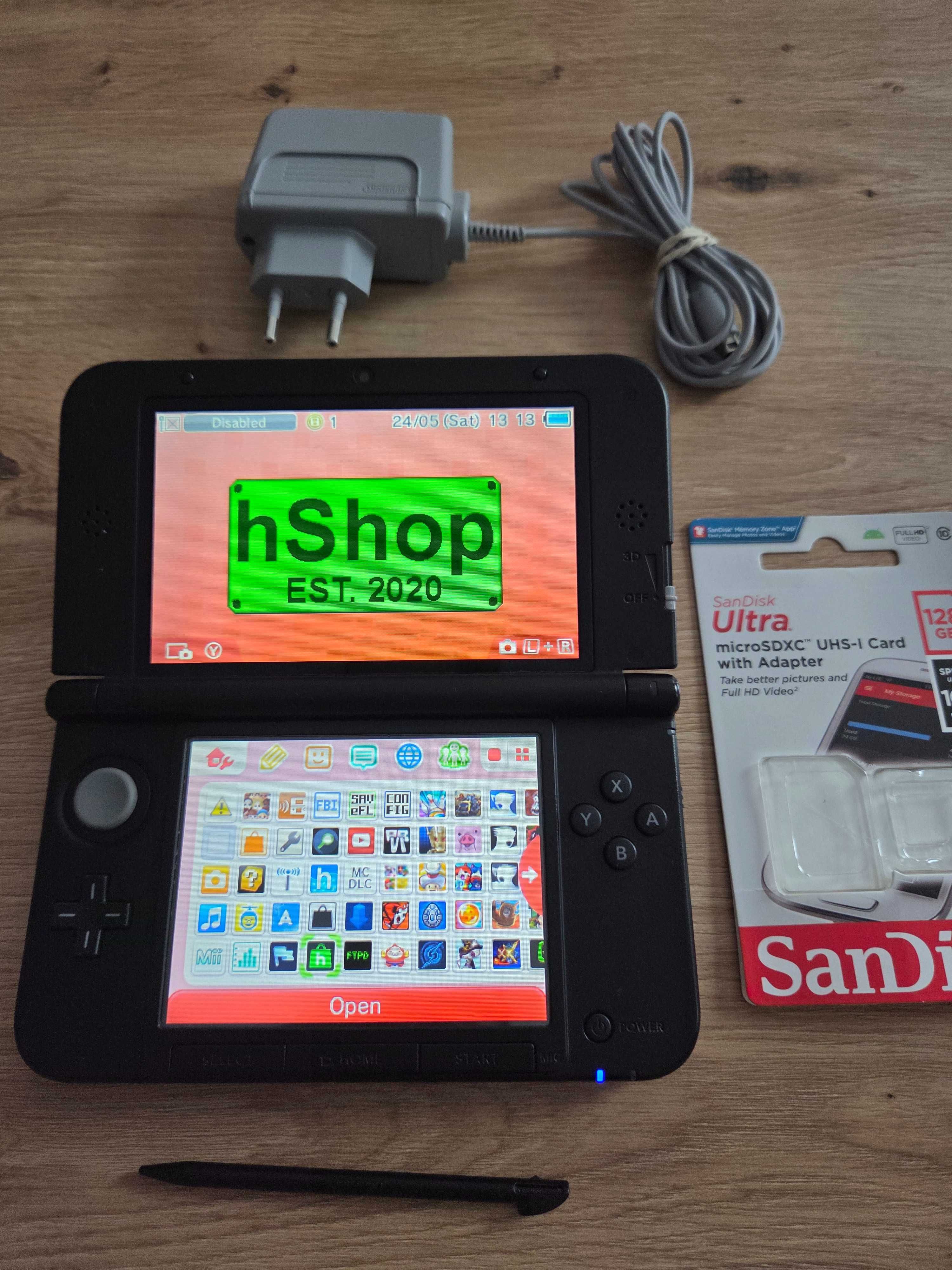 Nintendo 3DS Xl modat cu card Sandisk Ultra 128gb plin cu jocuri
