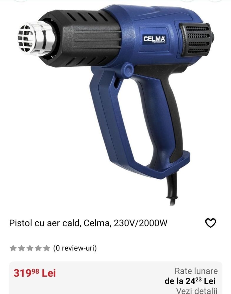 Pistol aer cald, 2000W, pistol termic, suflanta cu aer