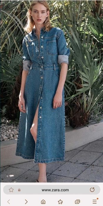 Дълга  рокля от деним Zara. Нова!