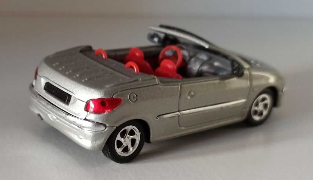 Macheta Peugeot 206 Cabriolet 1999 silver - Solido/Hachette 1/43