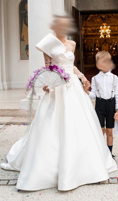 Rochie mireasa Pronovias, Sedna, XS, mikado, curățată profesional