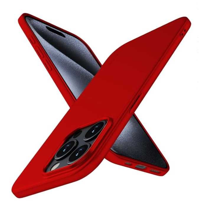 Husa iPhone 16 Pro, 16 Pro Max Luxury Elegance Microfibra Rosu