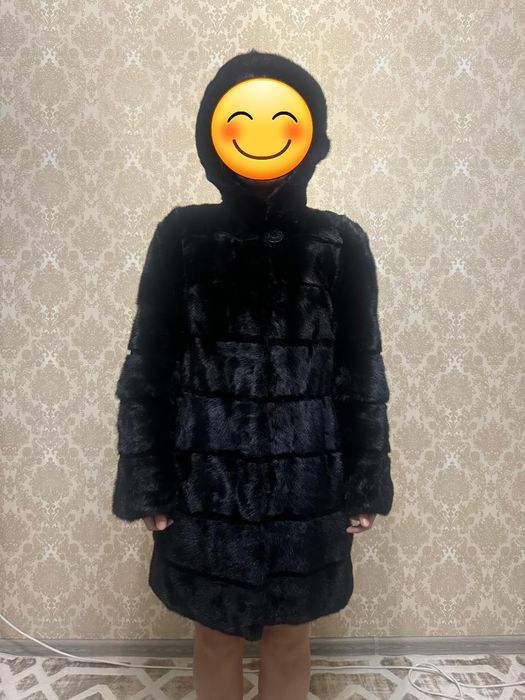 Норковая шуба поперечная