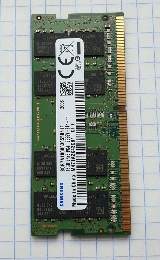 Samsung DDR4 16gb 2666mhz sodimm