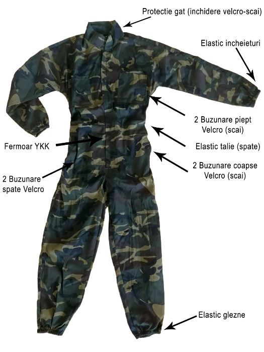 Costum/Combinezon camuflaj Paintball-Airsoft-Vanatoare-Pescuit-ATV