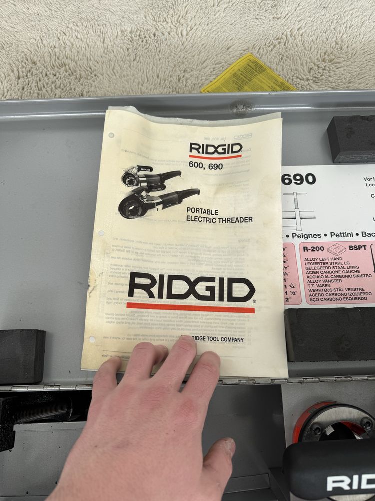 Filiera electrica ridgid de vanzare