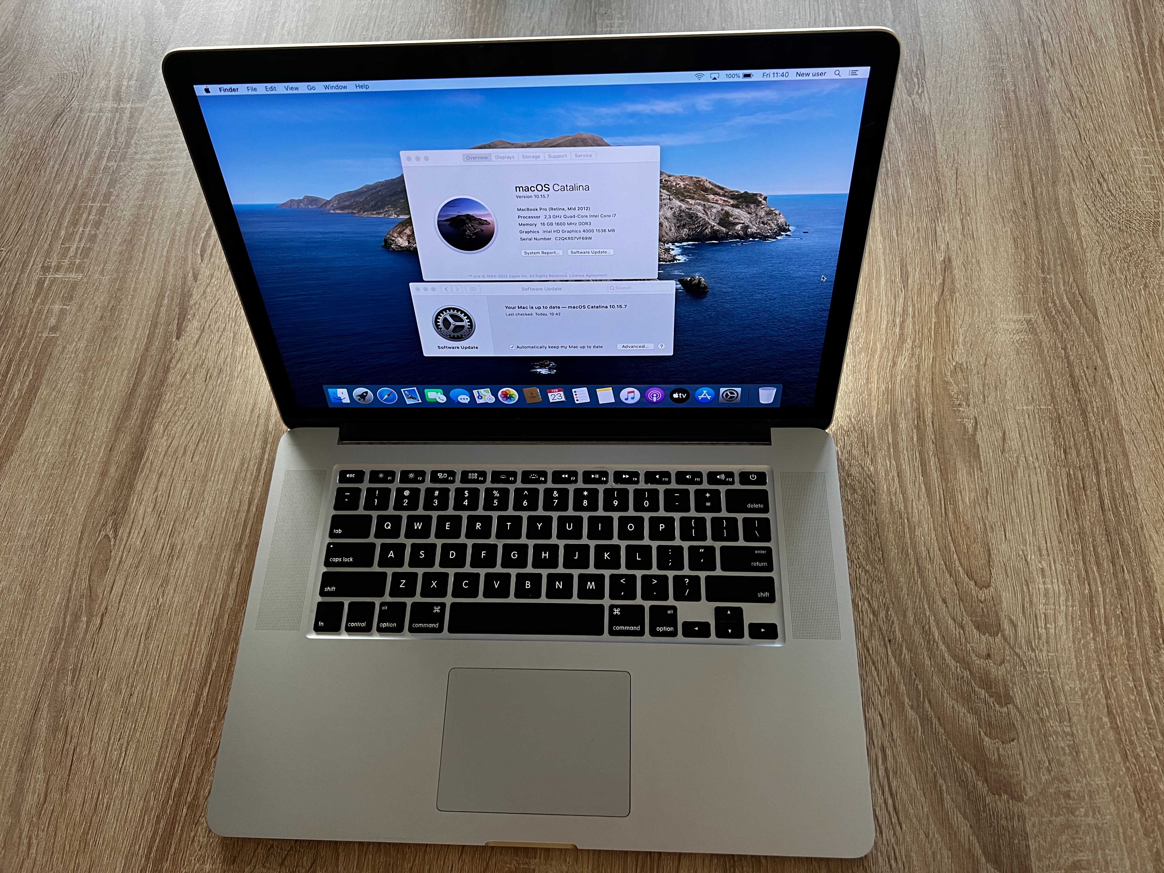 MacBook Pro Retina 2012, 15,4'', i7 2.3, 16GB RAM, 256GB HDD (А1398)