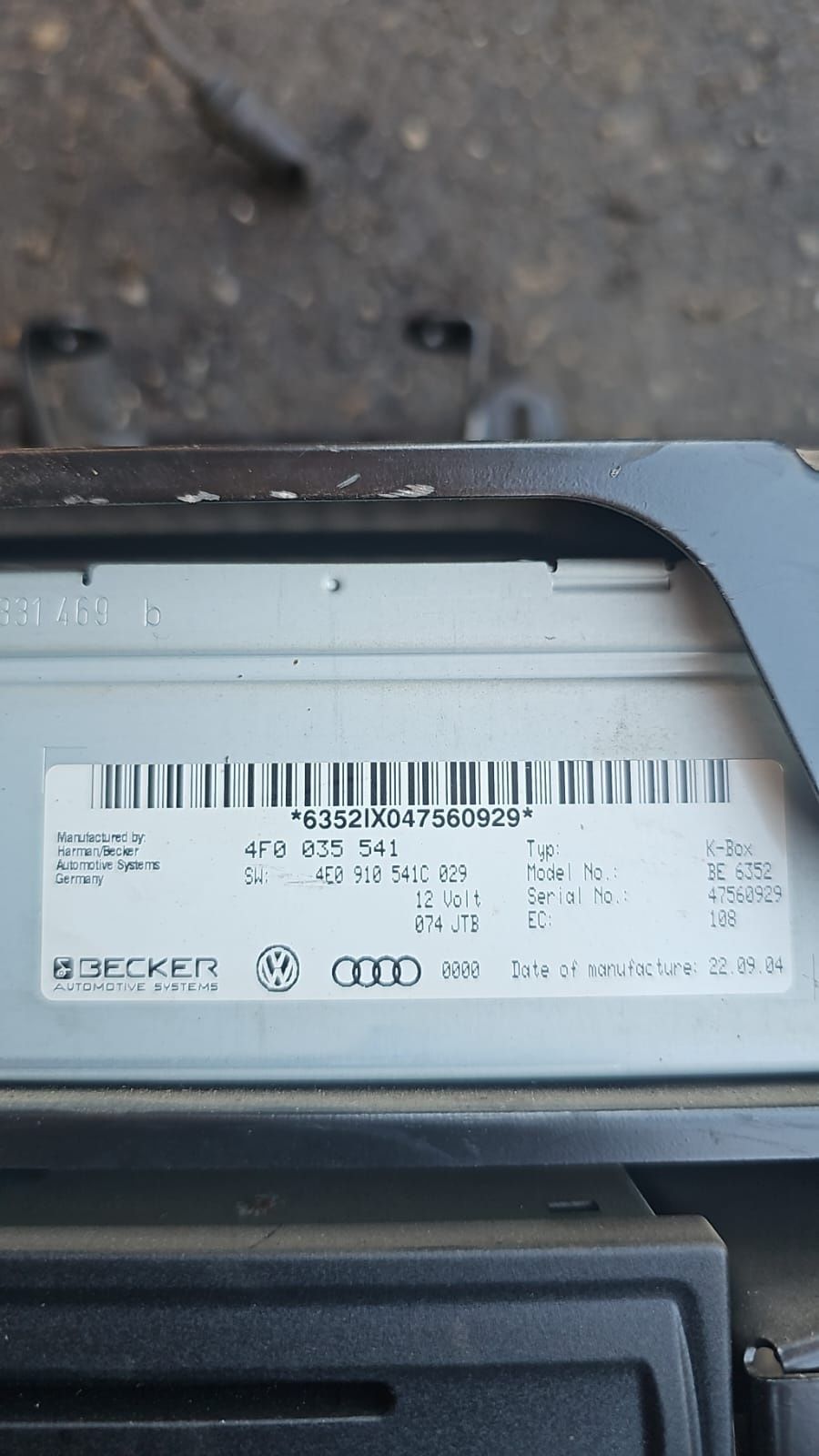 Modul audio Audi A6 C6 2.0 Motorina 2006, 4F0035541