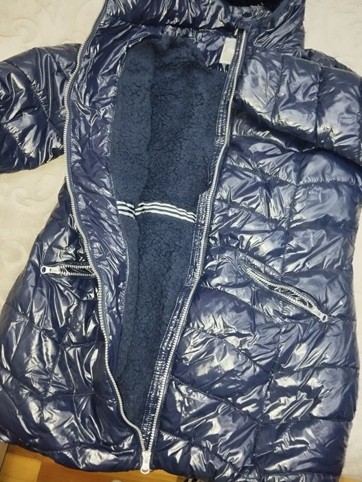 Удлиненный пуховик на меху